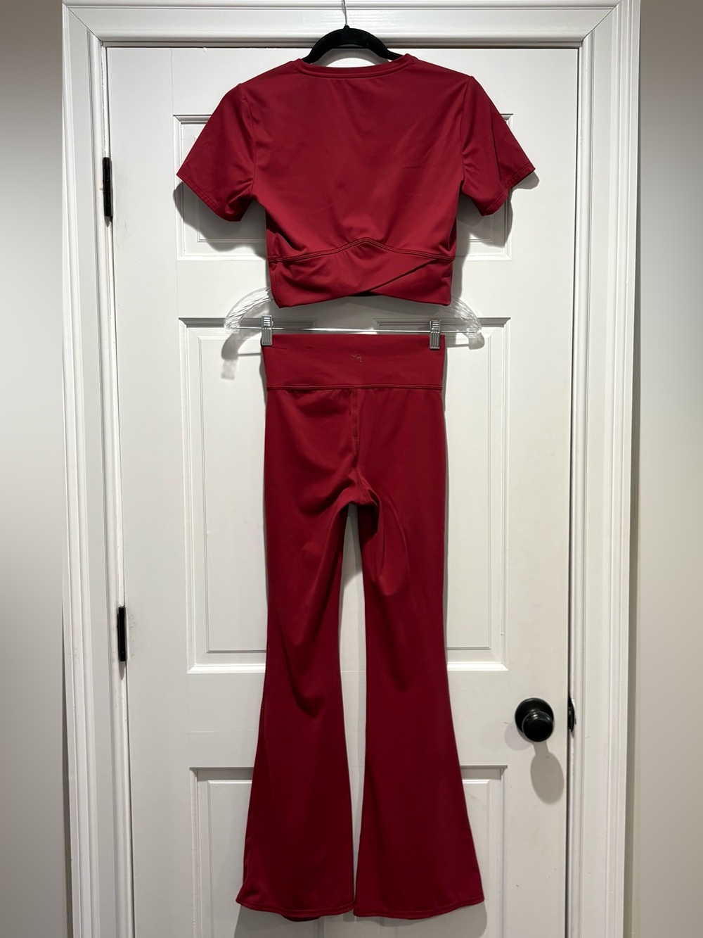 JoyLab Burgundy Red Two-Piece Set -Crop Top(SMALL) & Flared Leggings(X-SMALL) - Picture 7 of 16